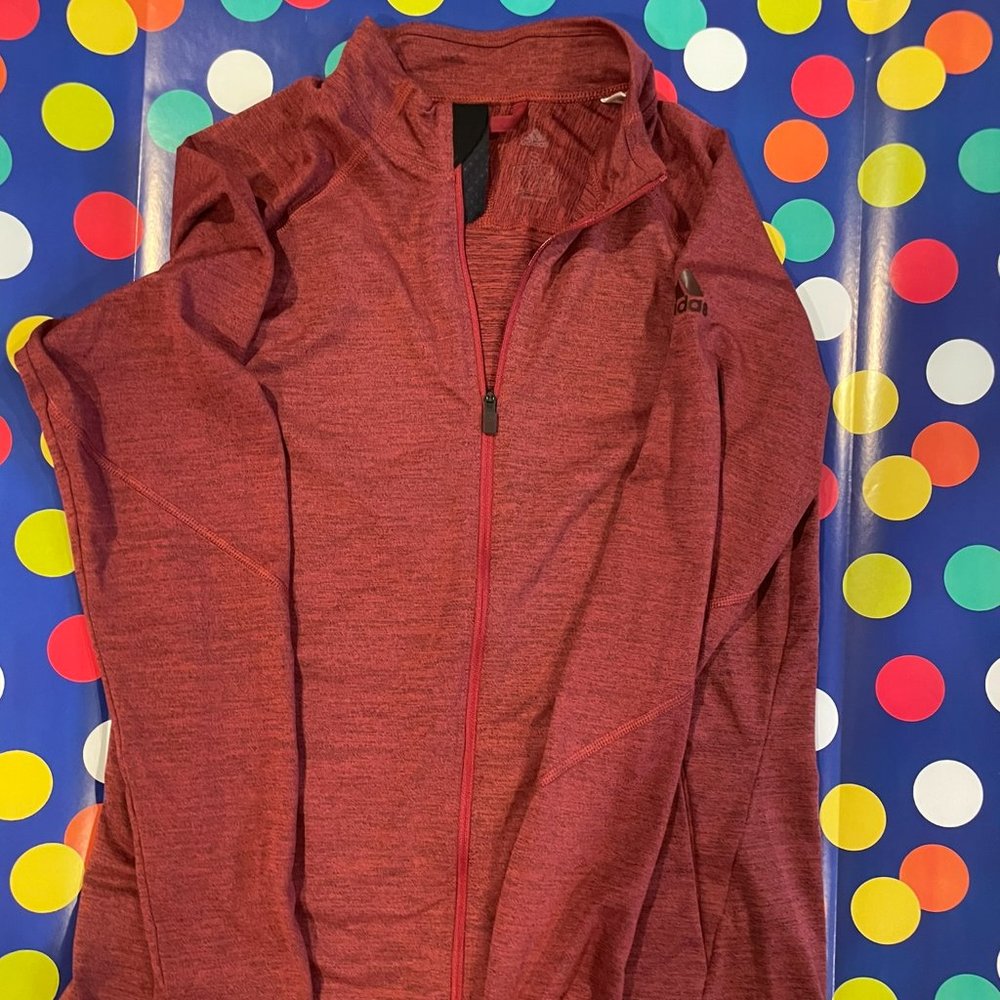 Red Adidas Full Zip Size Small